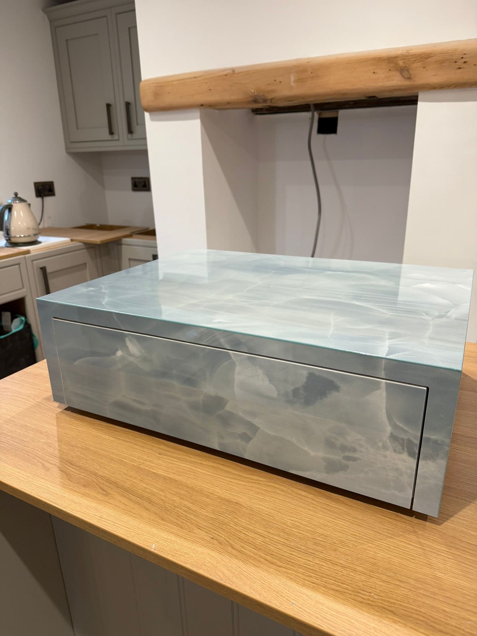 Turquoise Vanity Unit & Shelf