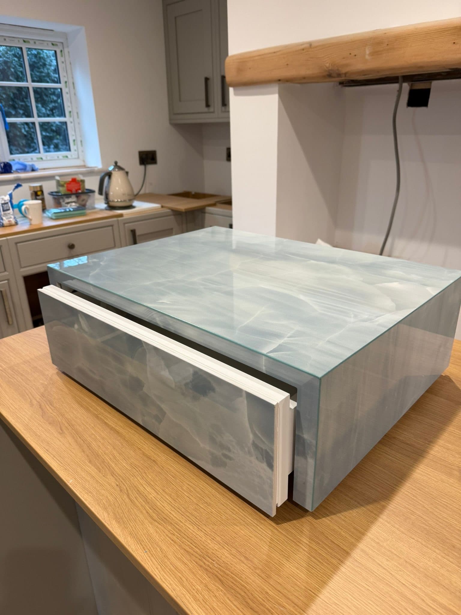 Turquoise Vanity Unit & Shelf