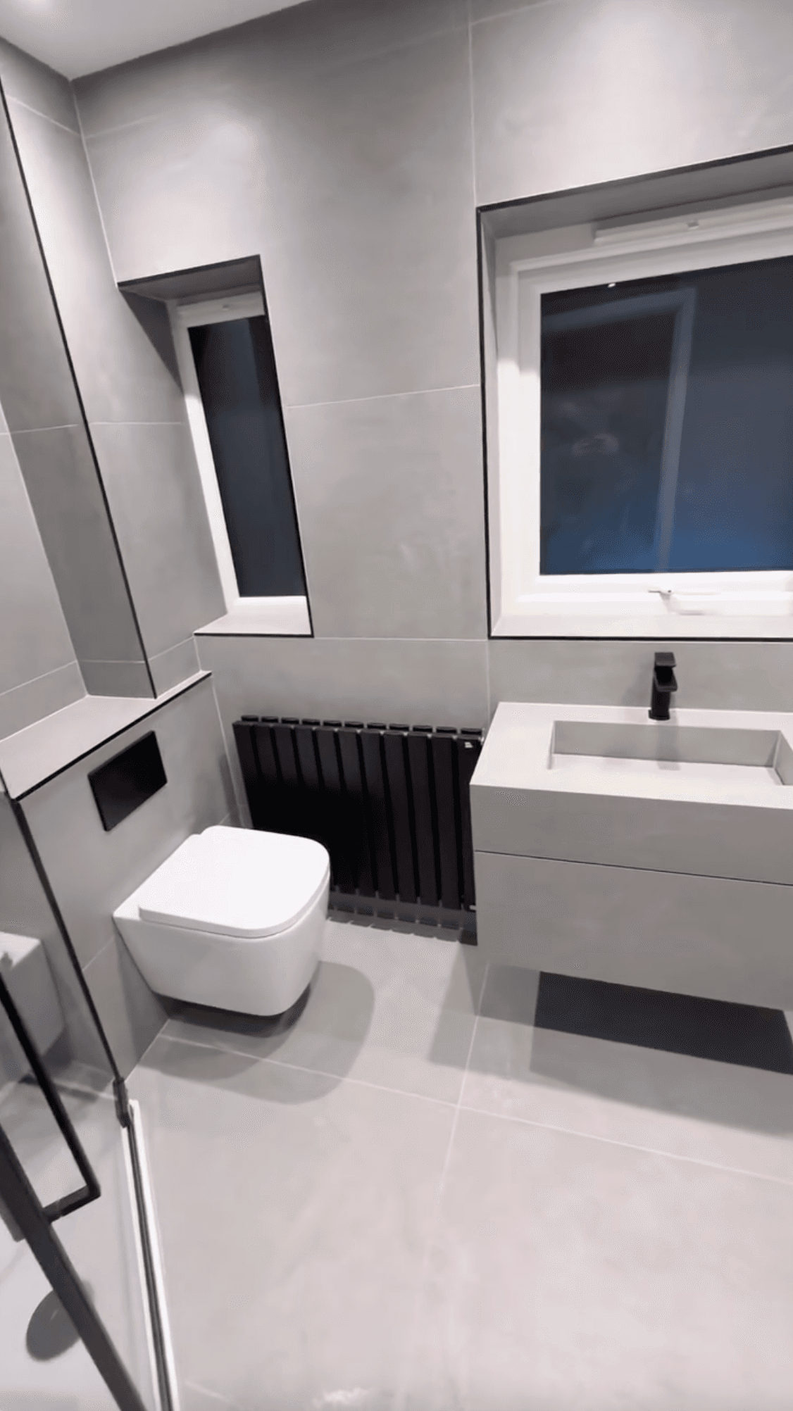 Main bathroom installation in South Anston with bath, vanity, shower and tiled finish