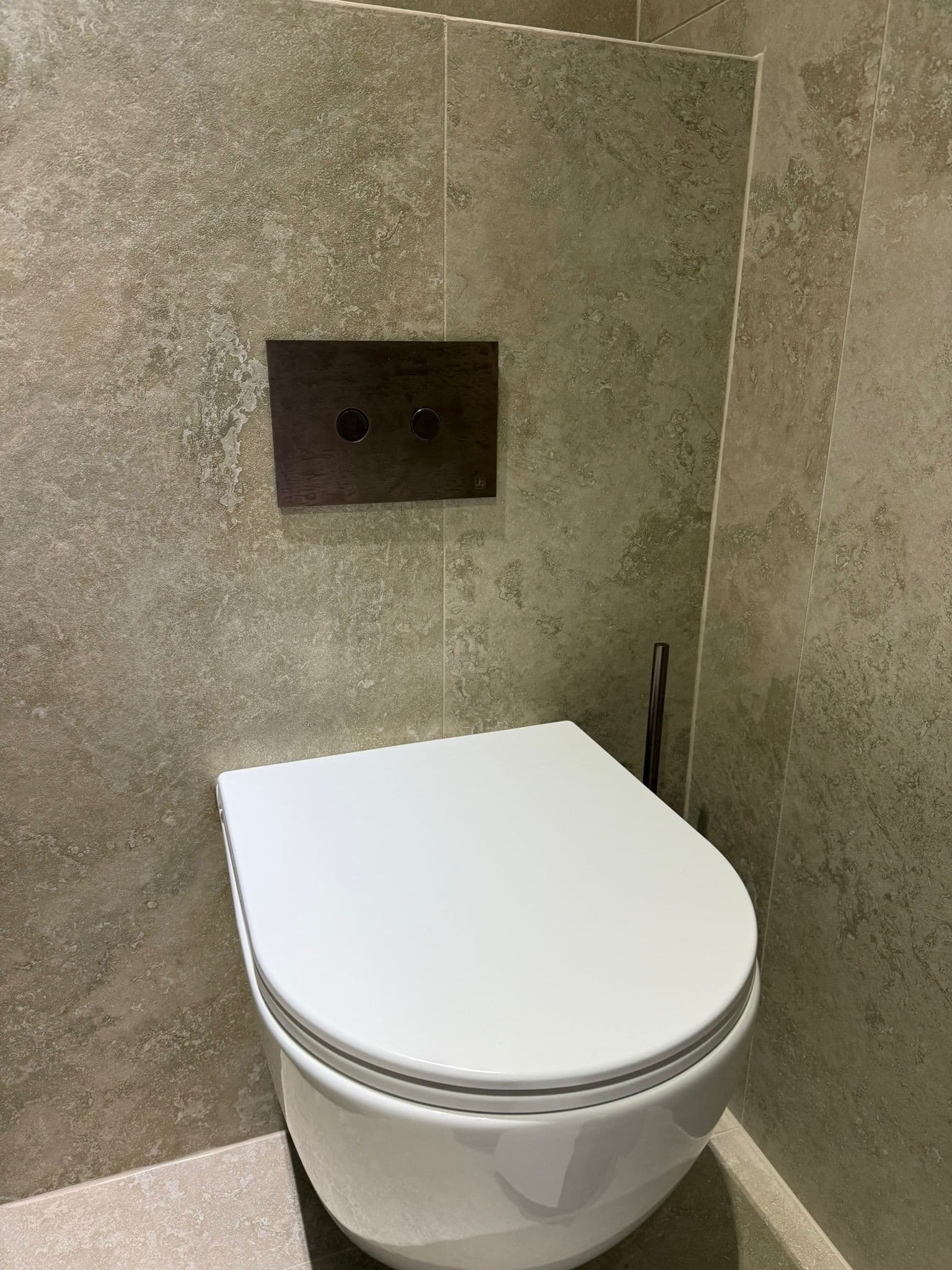 Beauty Space bathroom in Sprotbrough with bespoke vanity and bronze details