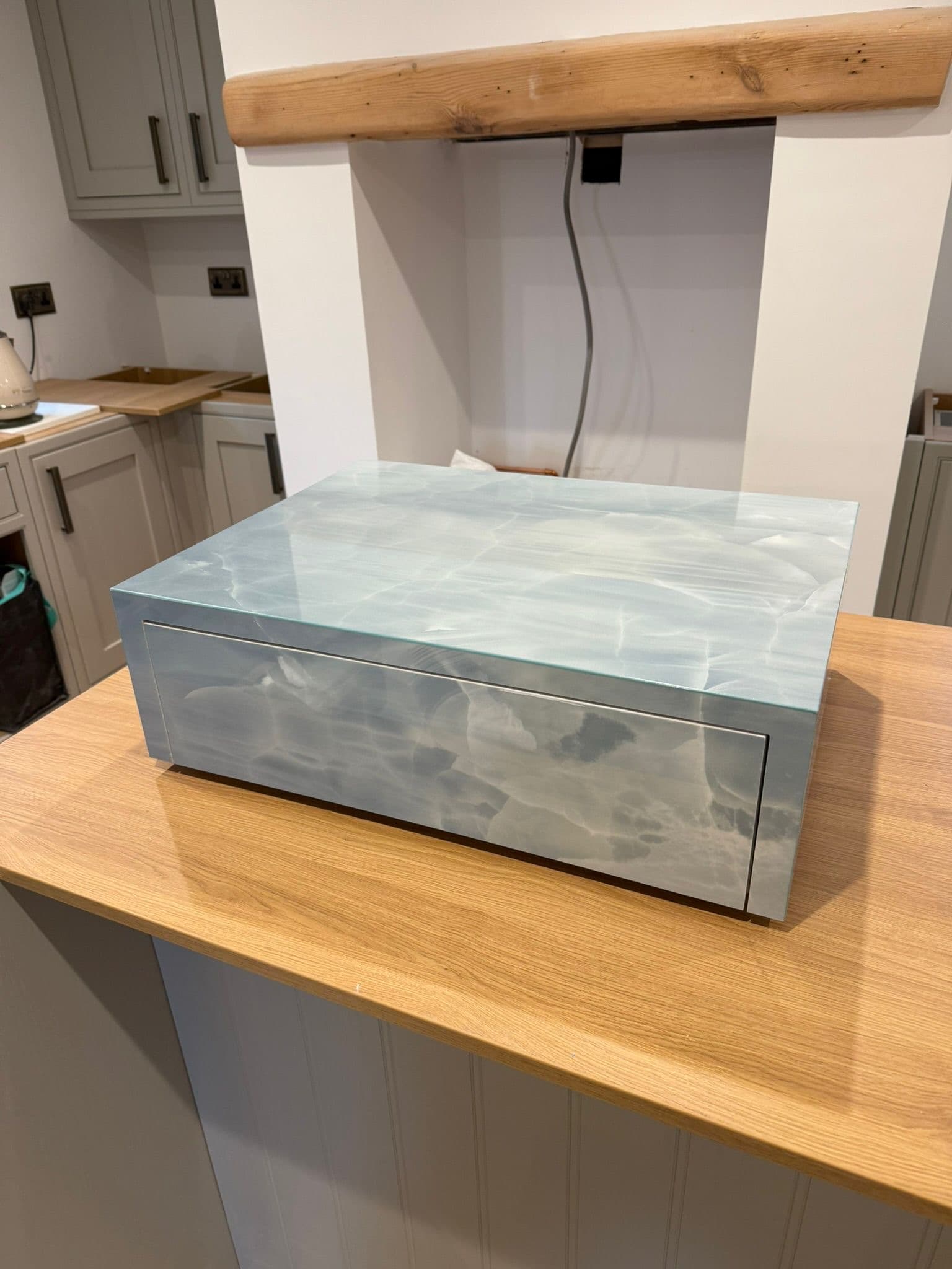 Turquoise Vanity Unit & Shelf